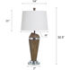 Danrun Silver 33 inch 150.00 watt Brushed Steel Table Lamp Portable Light