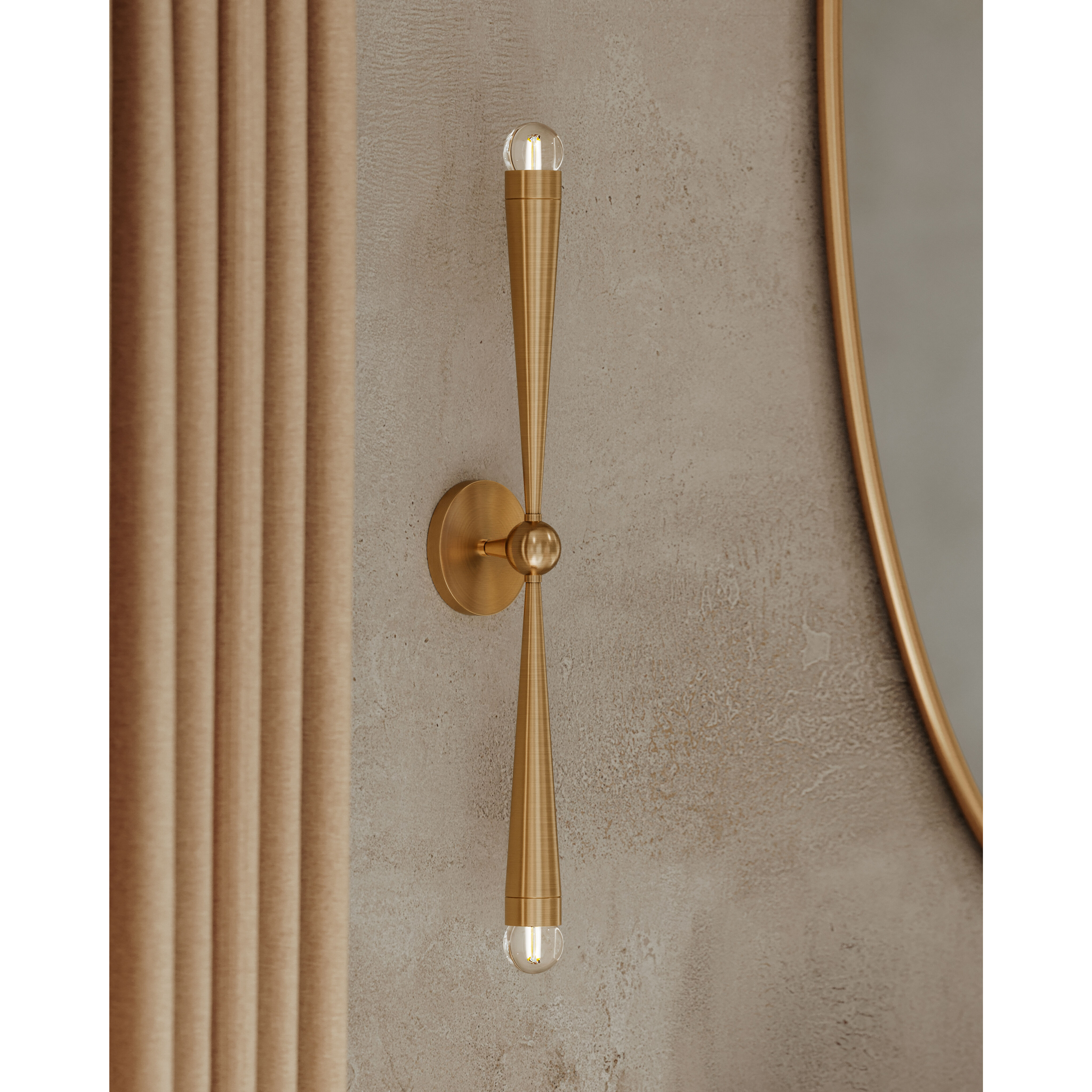 Keanu 2 Light 4.75 inch Patina Brass ADA Wall Sconce Wall Light