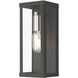 Gaffney 1 Light 11 inch Black with Brushed Nickel Finish Accents Outdoor ADA Medium Wall Lantern in Black with Brushed Nickel Accent, Medium