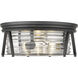 Cape Harbor 3 Light 16 inch Matte Black Flush Mount Ceiling Light