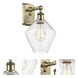 Ballston Cindyrella LED 8 inch Antique Brass Sconce Wall Light in Seedy Glass
