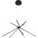 Canada LED 42.5 inch Matte Black Chandelier Ceiling Light