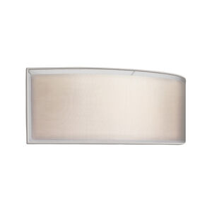 Puri 2 Light 16 inch Satin Nickel Sconce Wall Light in Silver Organza, 2Gx7