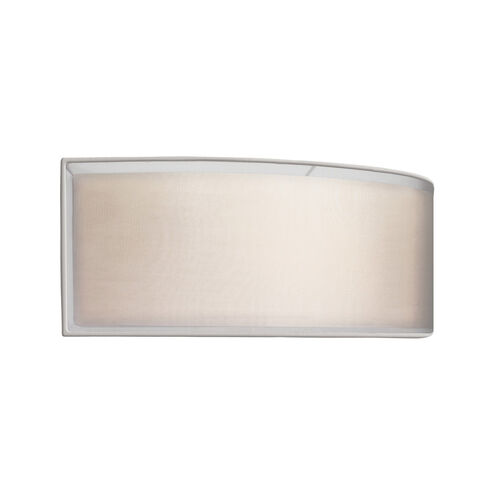 Puri 2 Light 16 inch Satin Nickel Sconce Wall Light in Silver Organza, 2Gx7