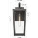Madison 1 Light 20.75 inch Matte Black Outdoor Sconce in Clear Glass