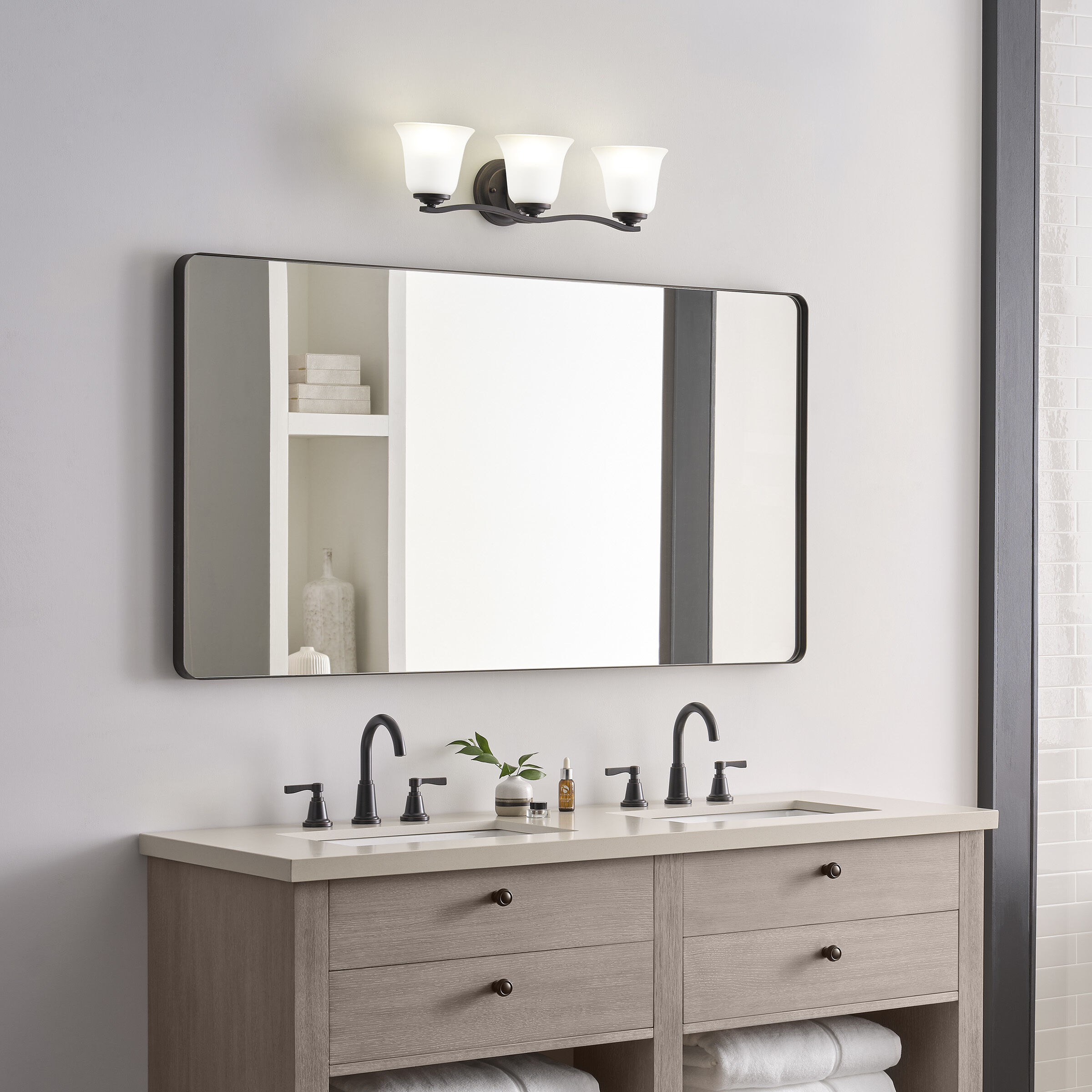 Emmons 3 Light 23.25 inch Bronze Wall Bath Fixture Wall Light