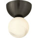 Selene 1 Light 6 inch Black Oxide Semi-Flush Mount Ceiling Light