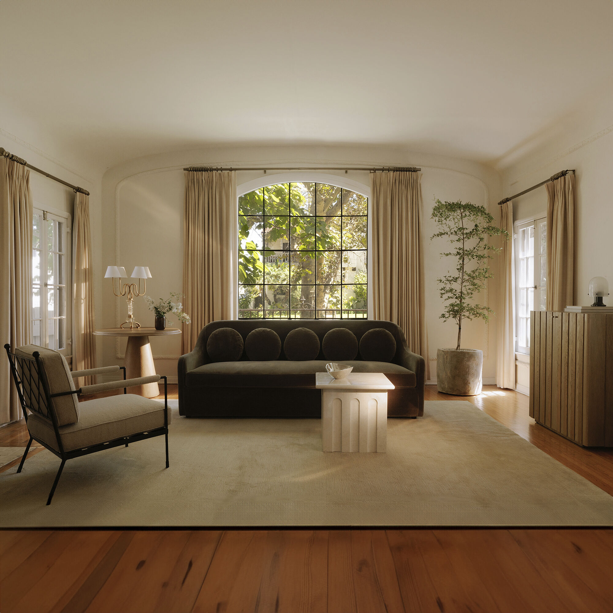 Vecchia Beige Accent Chair