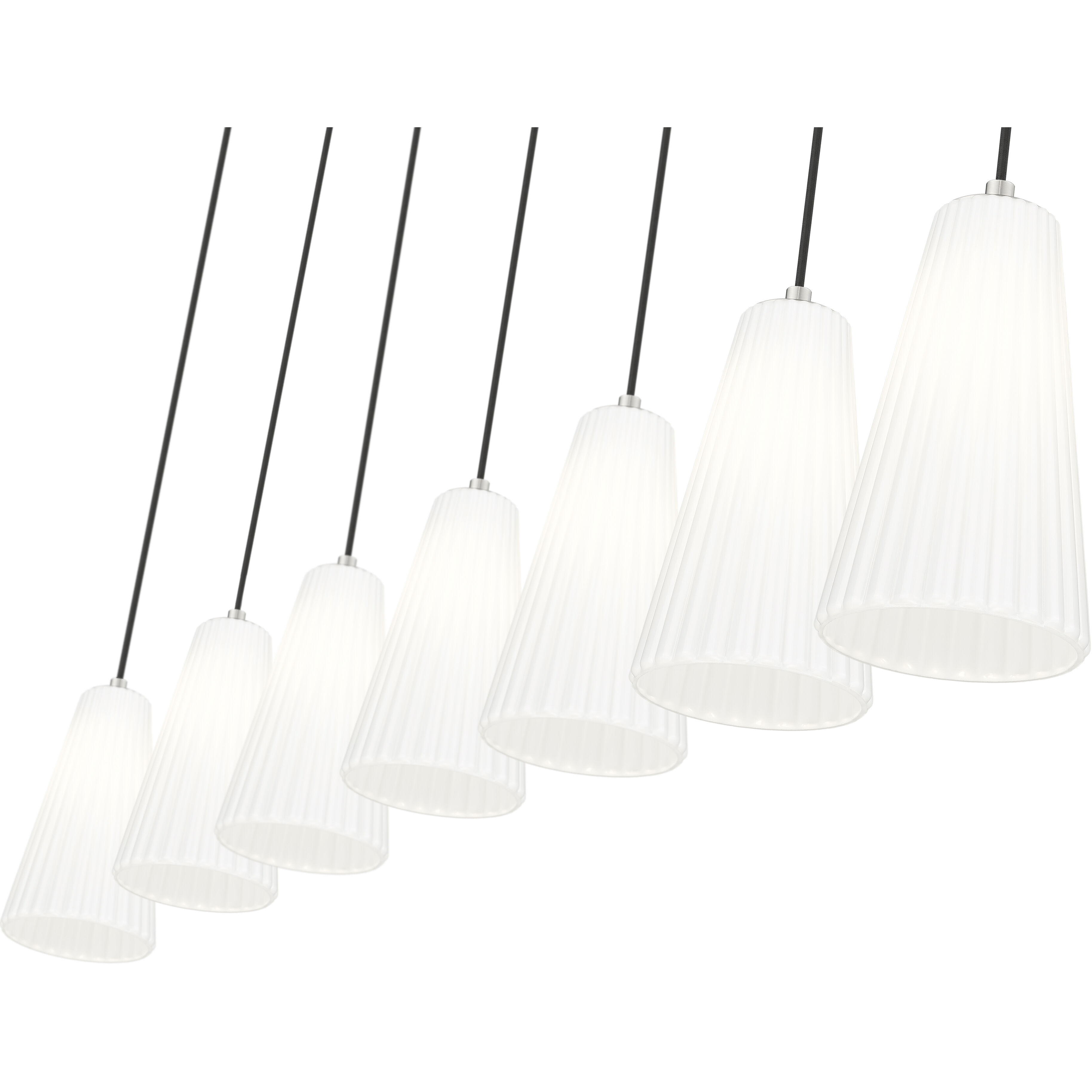 Farrell 7 Light 54 inch Brushed Nickel Linear Chandelier Ceiling Light