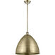 Ballston Dome 1 Light 16 inch Antique Brass Pendant Ceiling Light
