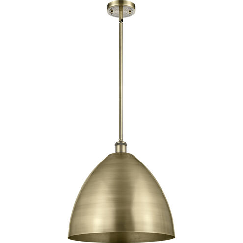 Ballston Dome 1 Light 16 inch Antique Brass Pendant Ceiling Light