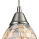 Capri 1 Light 5 inch Gray with Satin Nickel Mini Pendant Ceiling Light