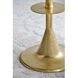 Round 15 inch Brass Antique Accent Table
