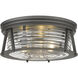 Cape Harbor 3 Light 16 inch Bronze Flush Mount Ceiling Light
