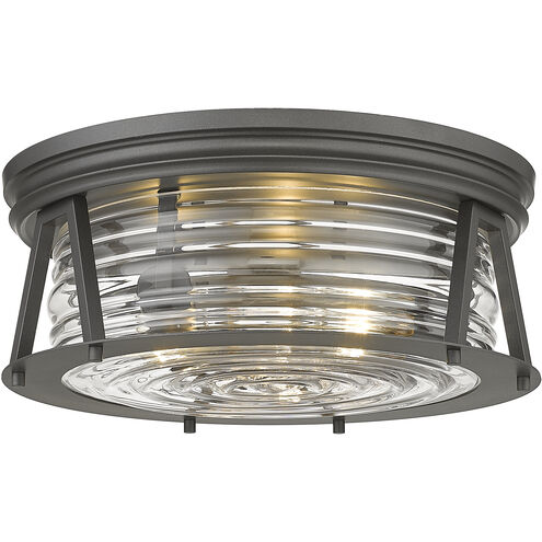 Cape Harbor 3 Light 16 inch Bronze Flush Mount Ceiling Light