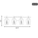 Octave 4 Light 28.75 inch Warm Brass Bathroom Vanity Light Wall Light, Essentials
