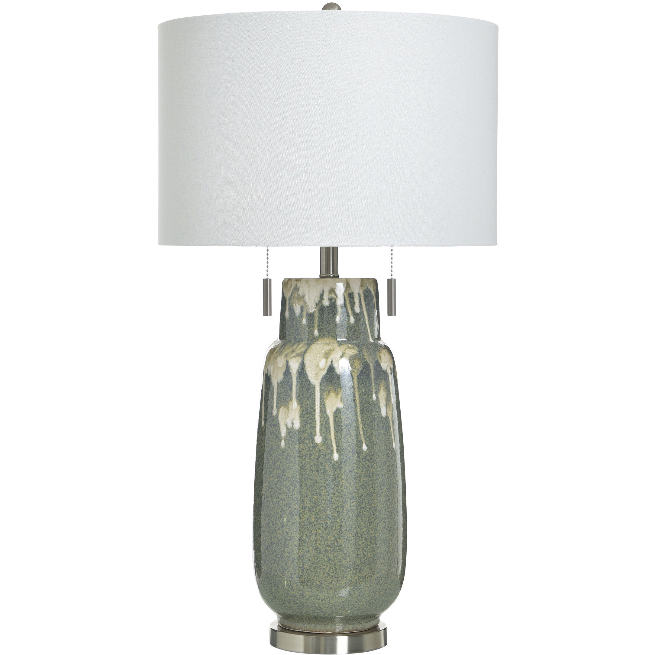 Rovine 33 inch 60 watt Rovine Sage and White Table Lamp Portable Light