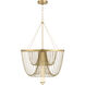 Jezelle LED 34.25 inch Legacy Brass Pendant Ceiling Light