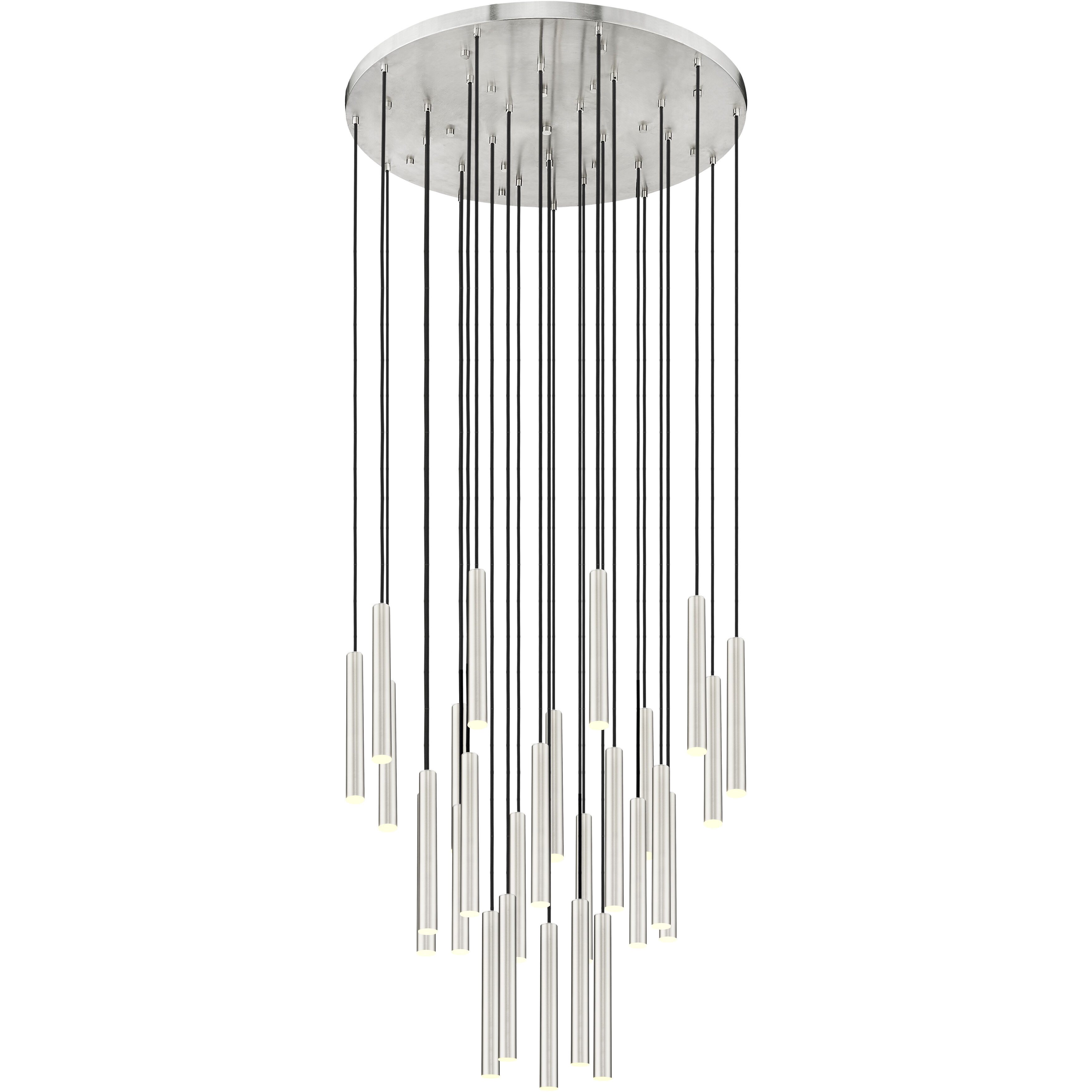 Forest LED 36 inch Brushed Nickel Chandelier Ceiling Light
