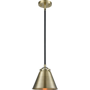 Nouveau Appalachian LED 8 inch Black Antique Brass Mini Pendant Ceiling Light, Nouveau