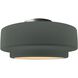 Radiance Collection - Tier LED 12 inch Pewter Green Semi-Flush Ceiling Light, Form+Finish+Function
