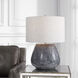 Pebbles 22 inch 150.00 watt Metallic Charcoal Gray and Brushed Nickel Table Lamp Portable Light