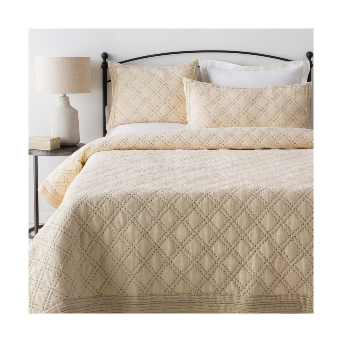 Kojo 26 X 26 inch Tan and Grey Euro Sham