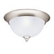 Dover 3 Light 15 inch Brushed Nickel Flush Mount Light Ceiling Light