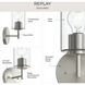 Replay 1 Light 6 inch Brushed Nickel Bath & Vanity Light Wall Light