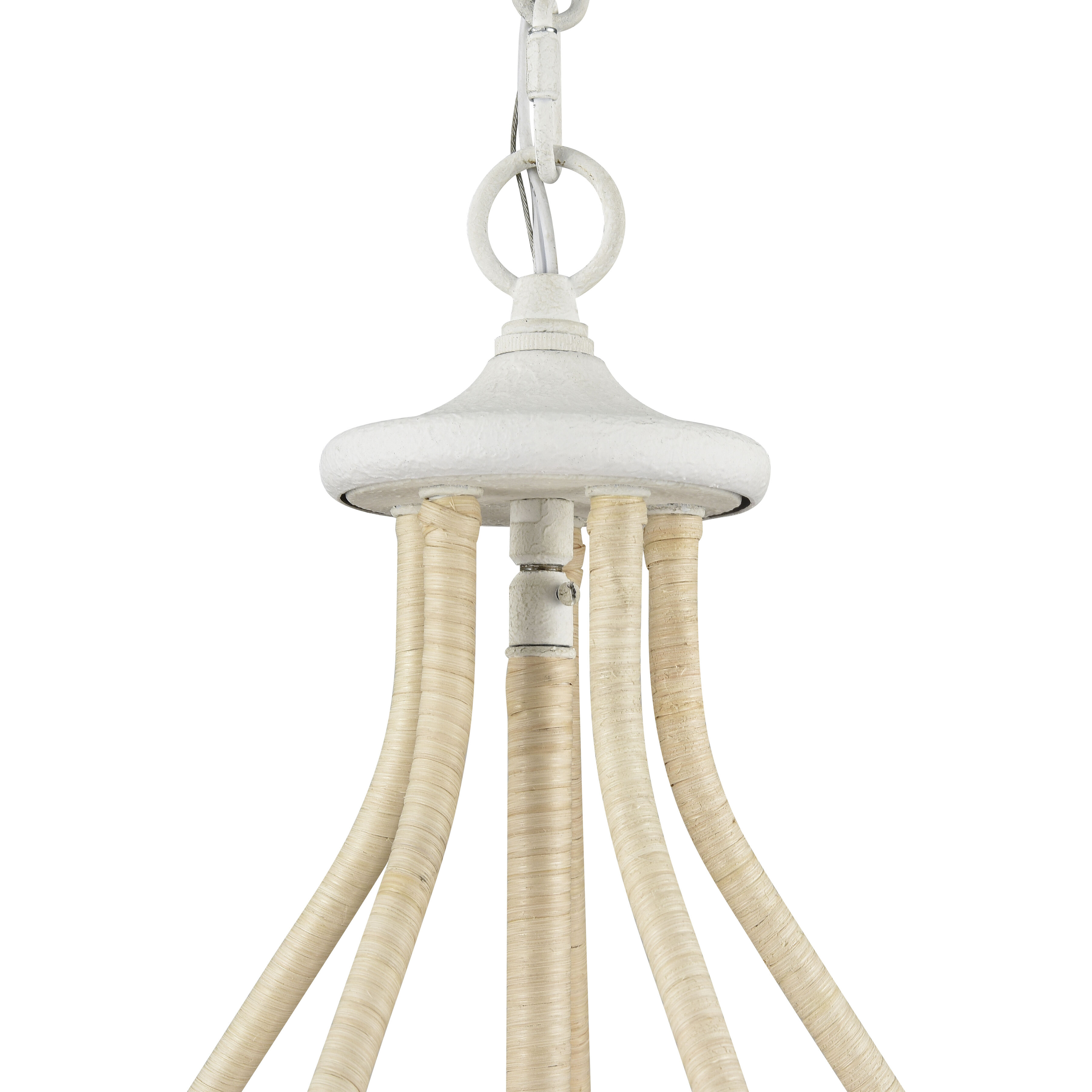 Breezeway 4 Light 17.75 inch White Coral with Natural Pendant Ceiling Light