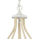 Breezeway 4 Light 17.75 inch White Coral with Natural Pendant Ceiling Light