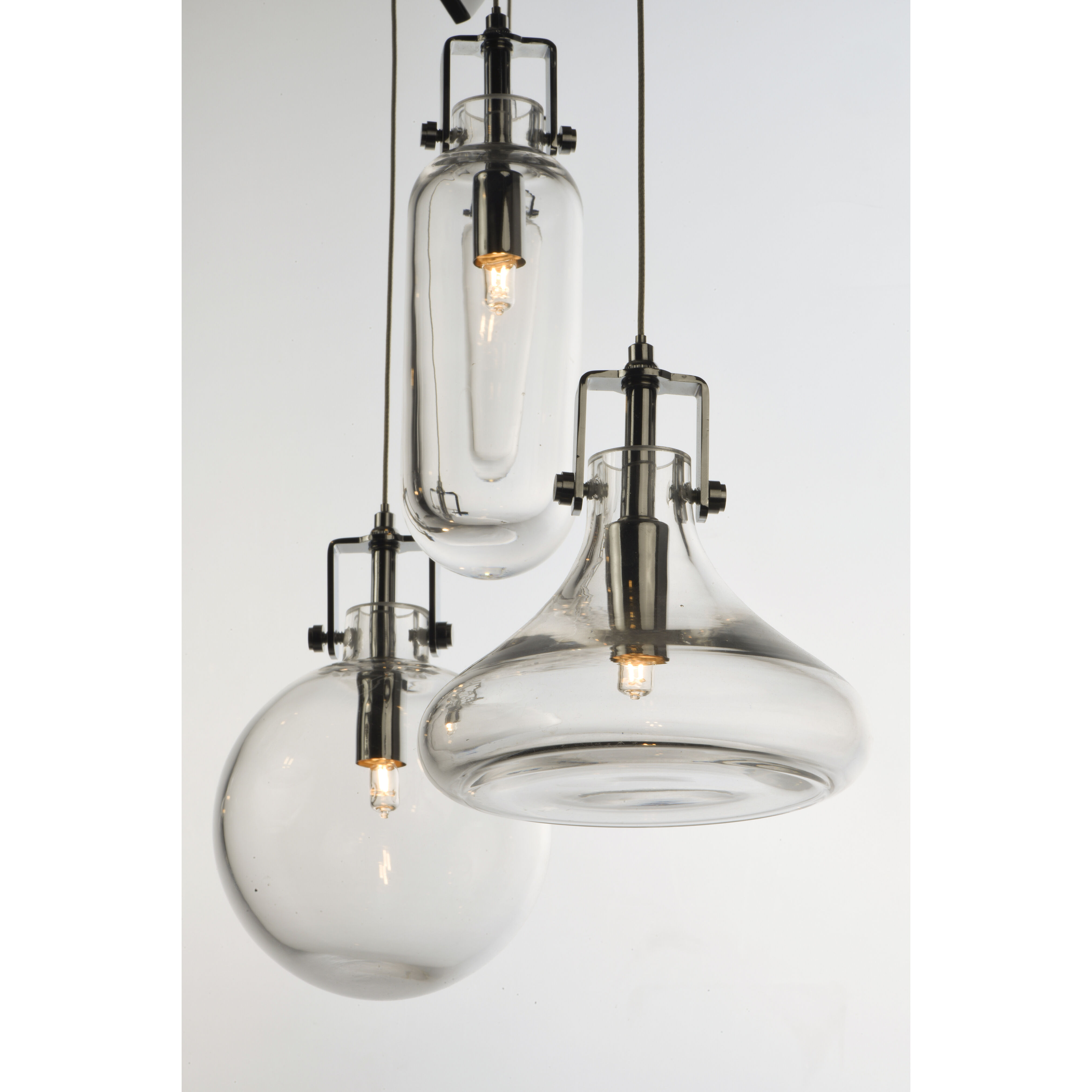 Kem 4 Light 7.5 inch Polished Chrome Multi-Light Pendant Ceiling Light