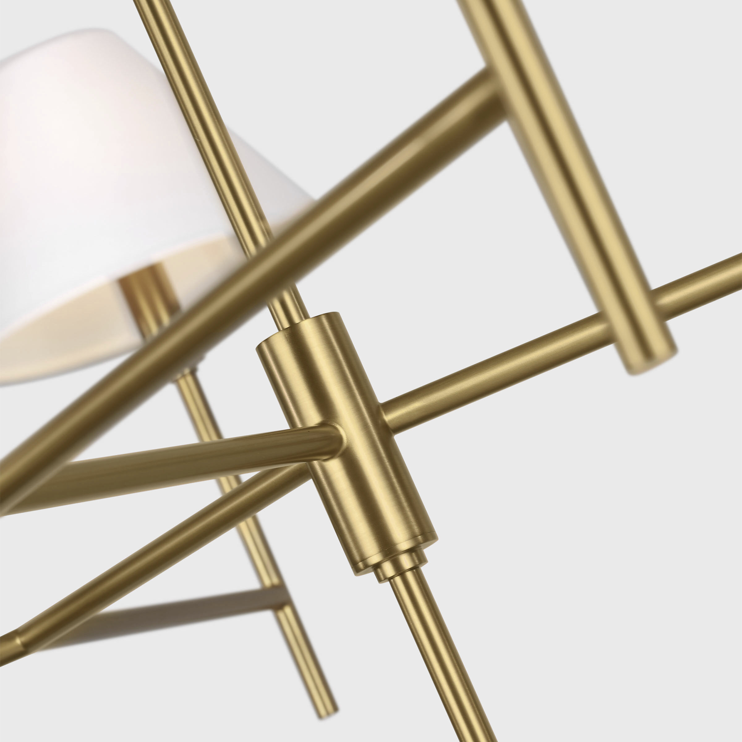 C&M by Chapman & Myers Ridgewood 6 Light 48 inch Burnished Brass Chandelier Ceiling Light