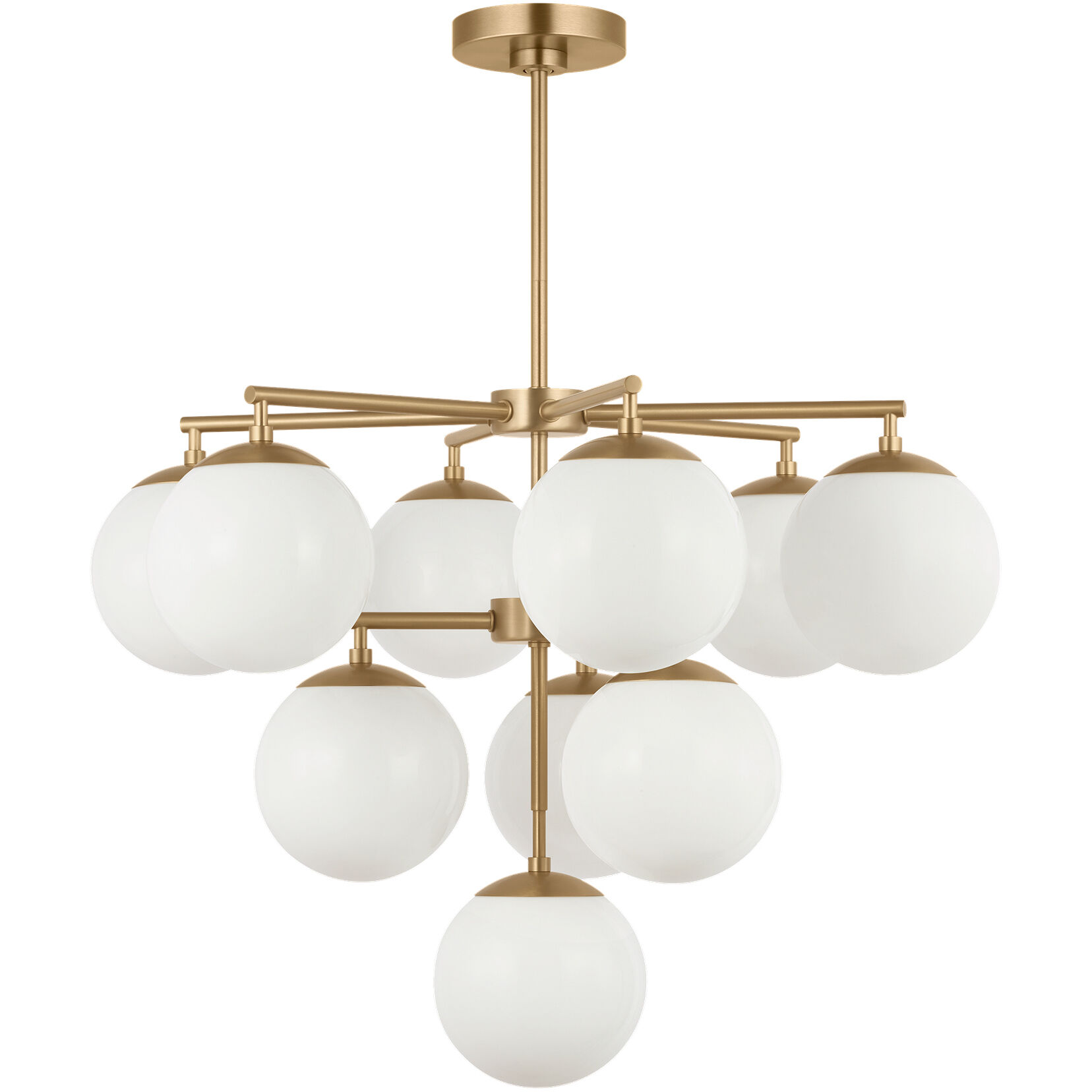 Nube LED 26 inch Satin Brass Chandelier Ceiling Light