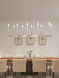 Alpine 10 Light 43 inch Brushed Nickel Linear Chandelier Ceiling Light