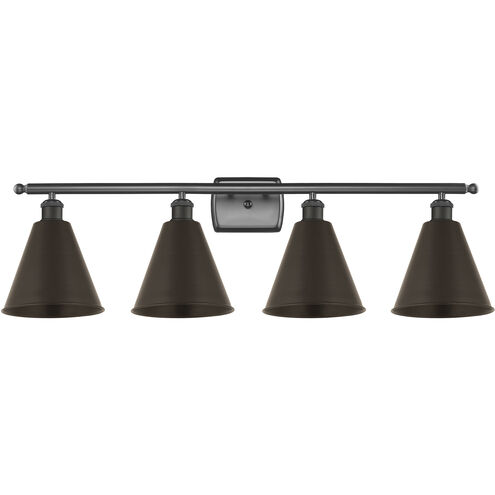 Ballston Cone 4 Light 38 inch Oil Rubbed Bronze Bath Vanity Light Wall Light