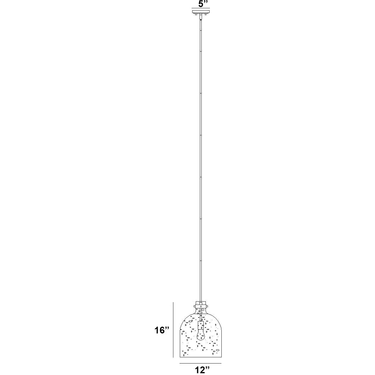 Pearson 1 Light 12 inch Matte Black Pendant Ceiling Light