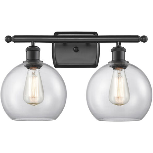 Ballston Athens 2 Light 18 inch Matte Black Bath Vanity Light Wall Light