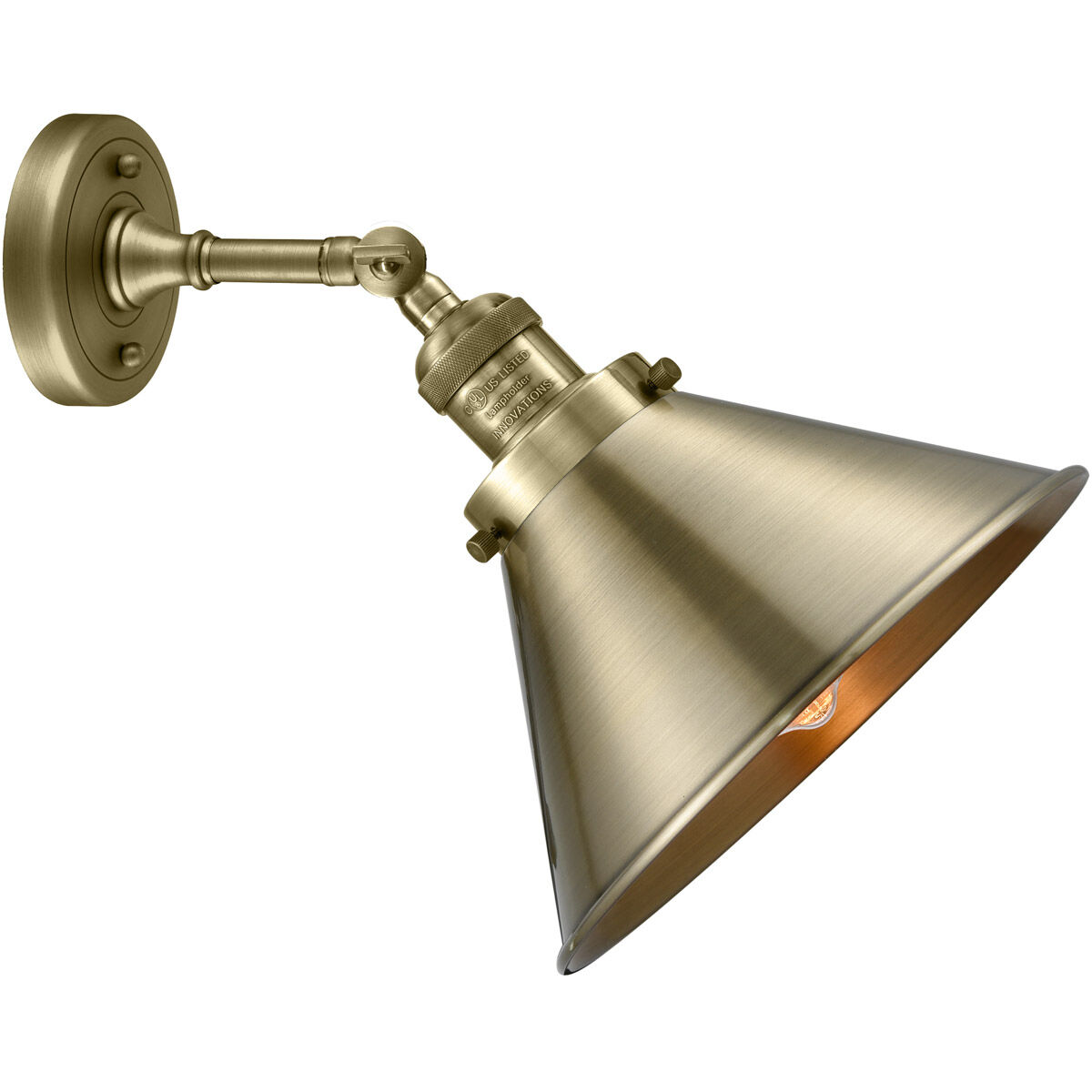 Franklin Restoration Briarcliff 1 Light 10 inch Antique Brass Sconce Wall Light, Franklin Restoration