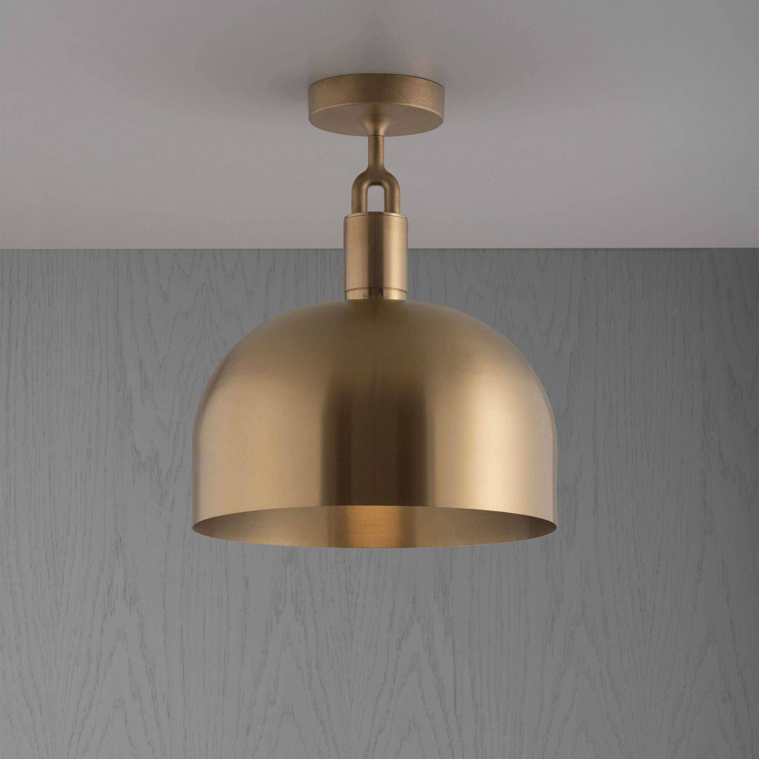 Forked LED 13.39 inch Brass Flush Mount Ceiling Light