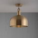 Forked LED 13.39 inch Brass Flush Mount Ceiling Light