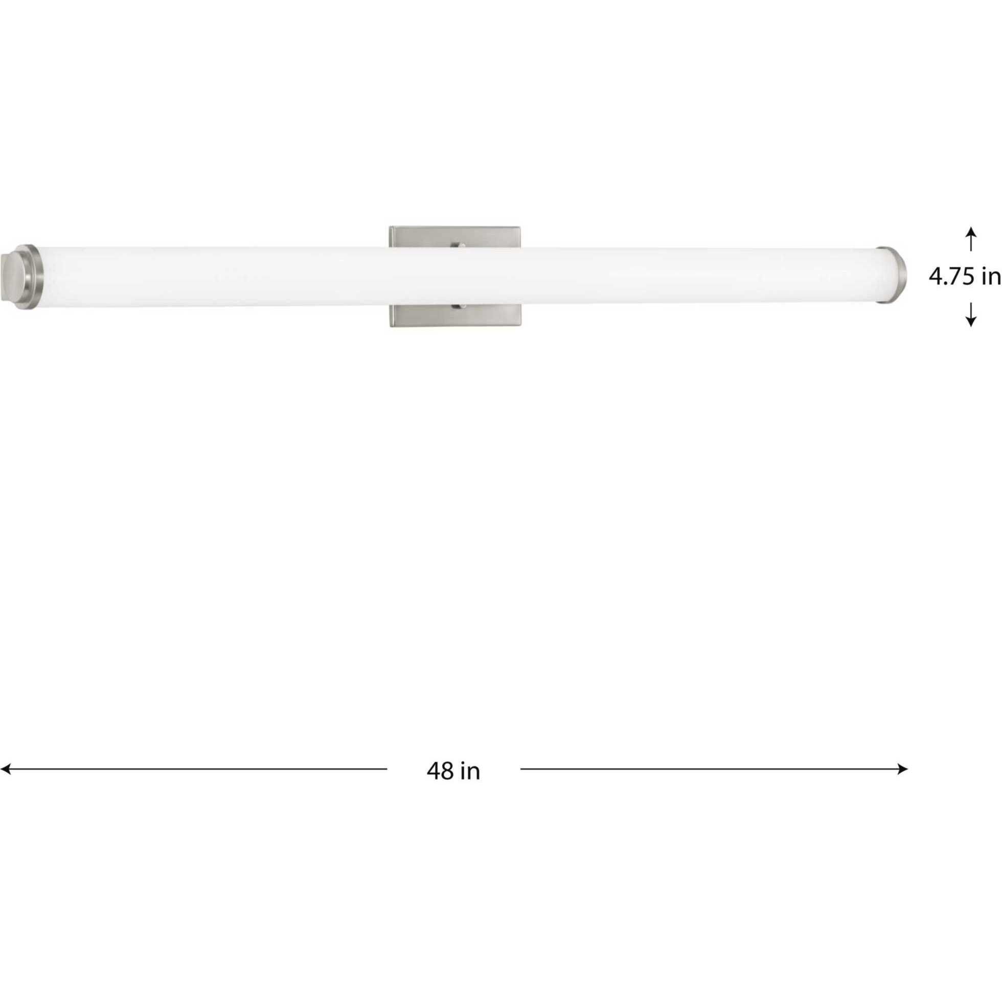 Phase 1.1 LED LED 48 inch Brushed Nickel Linear Bath Bar Wall Light, Progress LED