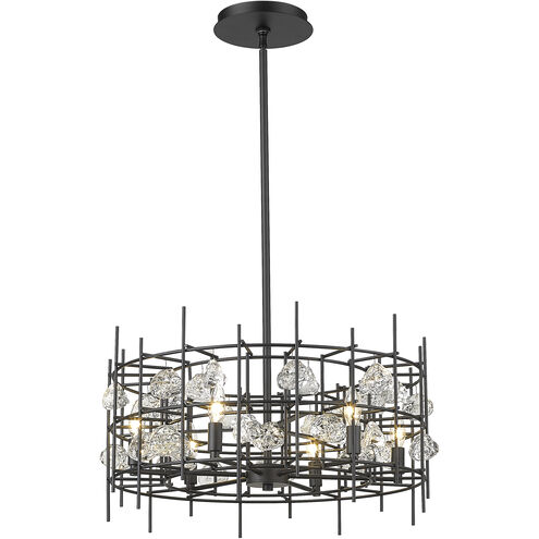 Garroway 6 Light 24 inch Matte Black Chandelier Ceiling Light