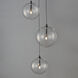 Global LED 11.5 inch Black Multi-Light Pendant Ceiling Light