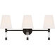 C&M by Chapman & Myers Hanover 3 Light 24.63 inch Aged Iron Bath Vanity Wall Sconce Wall Light