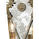 Napoli 1 Light 6 inch Gold Leaf and Majestic Silver Leaf and Antique Mirror Wall Sconce Wall Light, Lillian August Collection