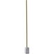 Felix 65 inch 30.00 watt Antique Brass with White Marble Base Wall Washer Floor Lamp Portable Light