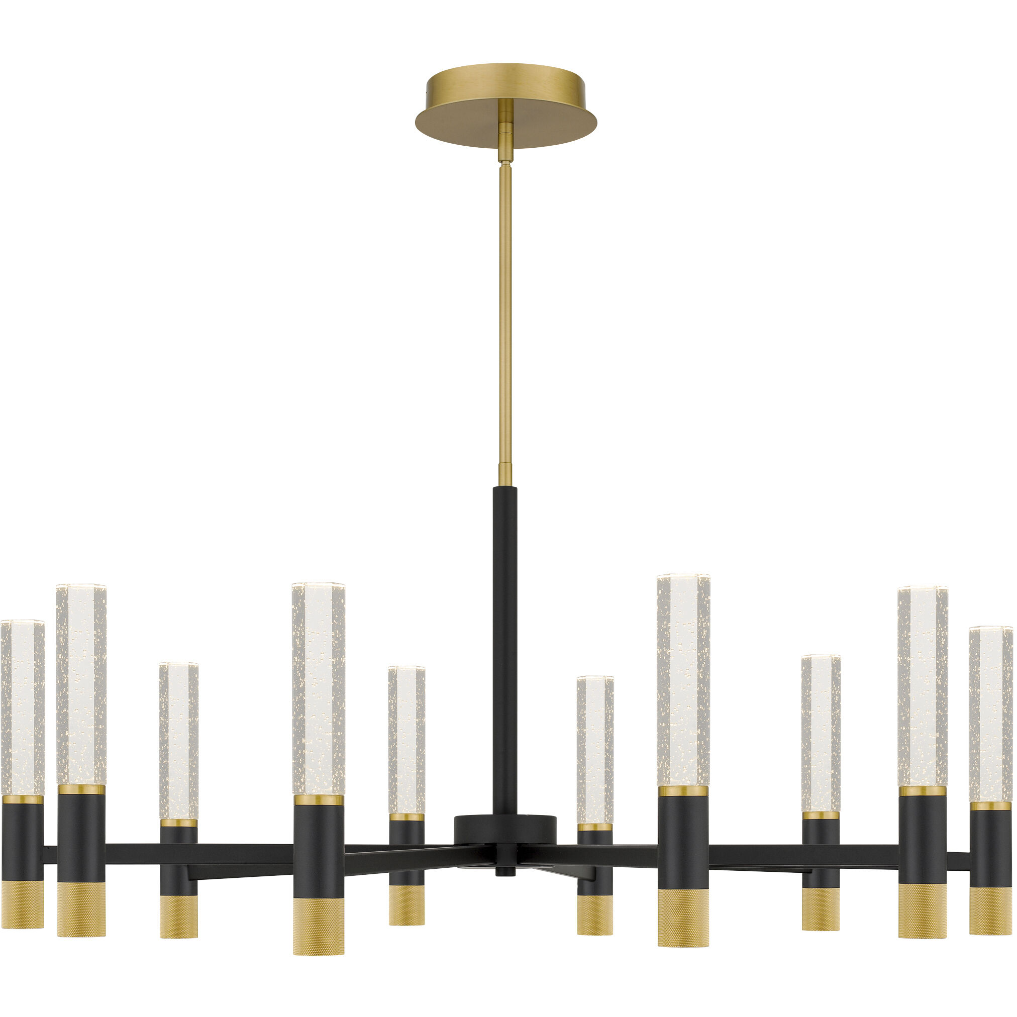 Davies 10 Light 40 inch Brushed Gold Chandelier Ceiling Light