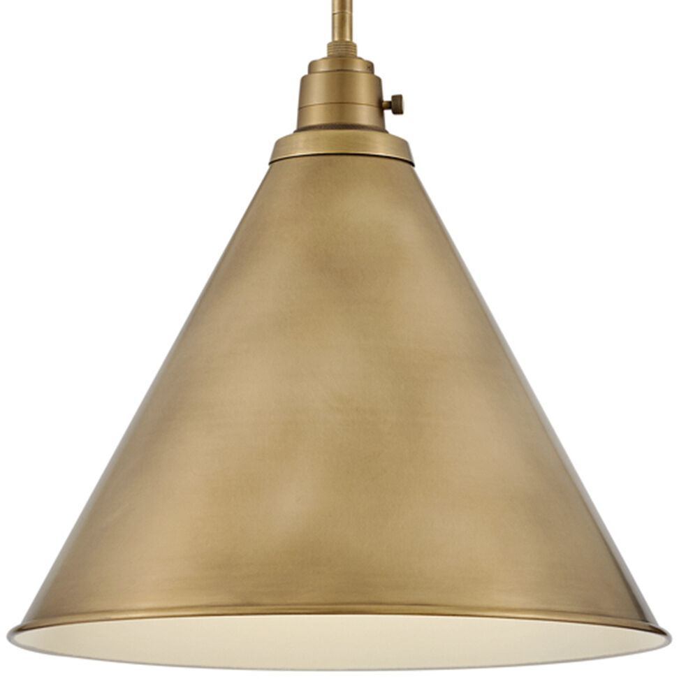 Arti 1 Light 15 inch Heritage Brass Pendant Ceiling Light