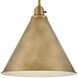Arti 1 Light 15 inch Heritage Brass Pendant Ceiling Light